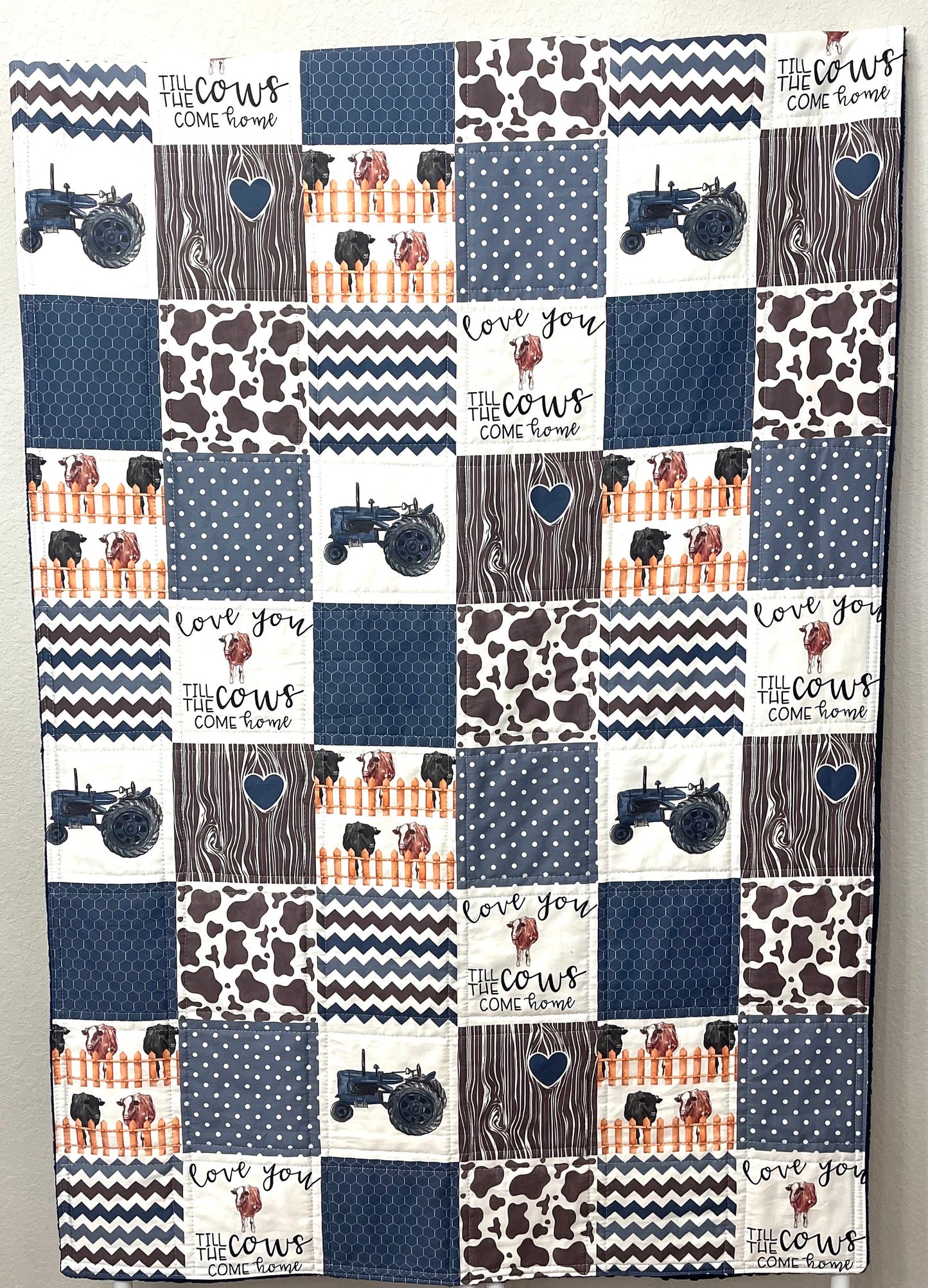 Farm Crib Bedding, Handmade quilt, Farm Theme Nursery Decor