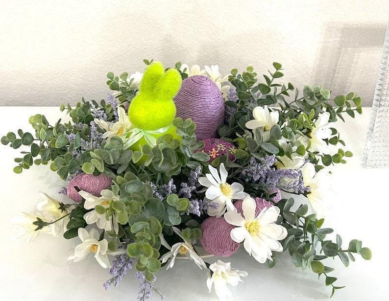 Easter Floral Centerpiece, Spring Home Decor, Farmhouse Style