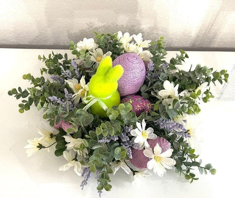 Easter Floral Centerpiece, Spring Home Decor, Farmhouse Style
