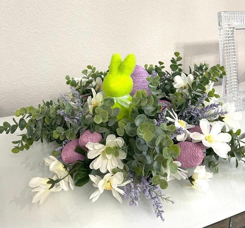 Easter Floral Centerpiece, Spring Home Decor, Farmhouse Style