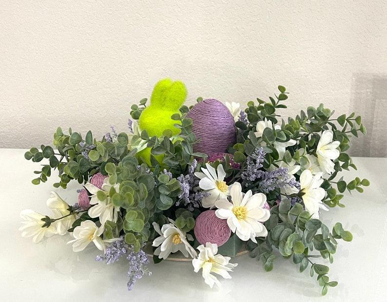 Easter Floral Centerpiece, Spring Home Decor, Farmhouse Style