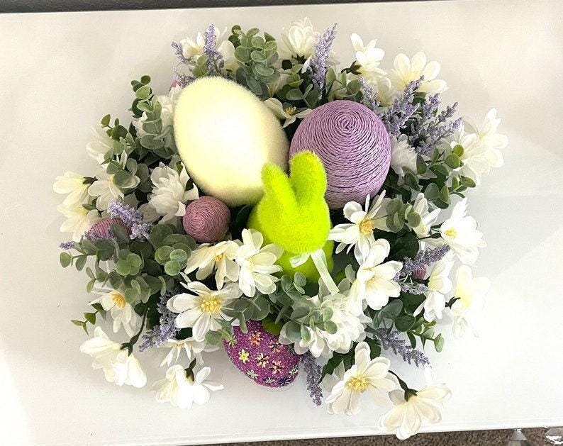 Floral Easter Centerpiece, Spring Home Decor