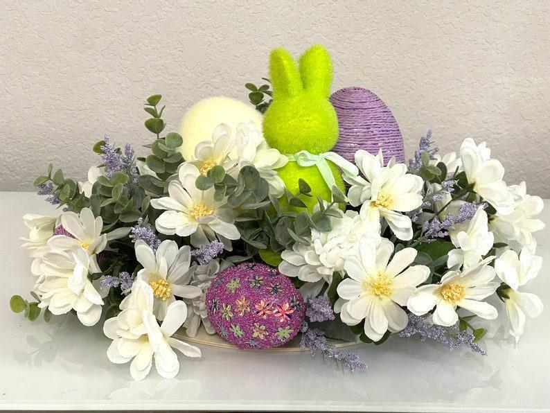Floral Easter Centerpiece, Spring Home Decor
