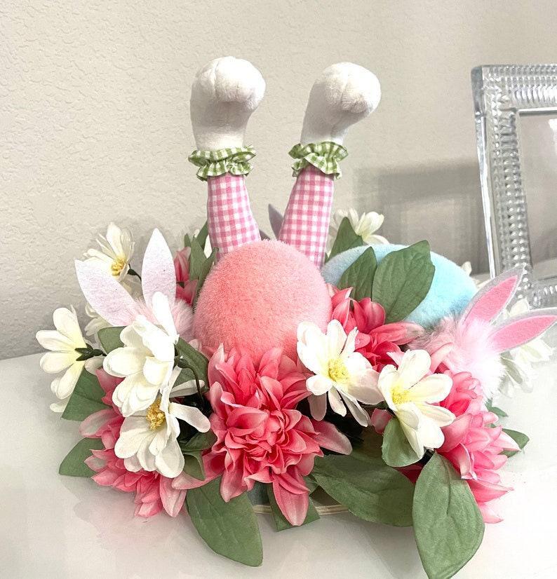 Easter Floral Centerpiece, Bunny Home Decor