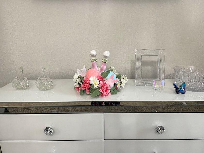 Easter Floral Centerpiece, Bunny Home Decor