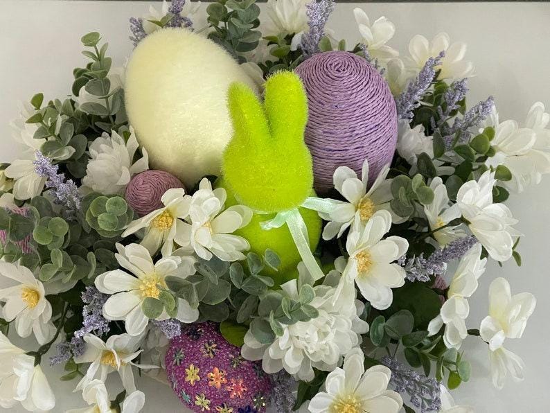 Floral Easter Centerpiece, Spring Home Decor