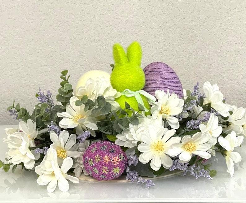 Floral Easter Centerpiece, Spring Home Decor