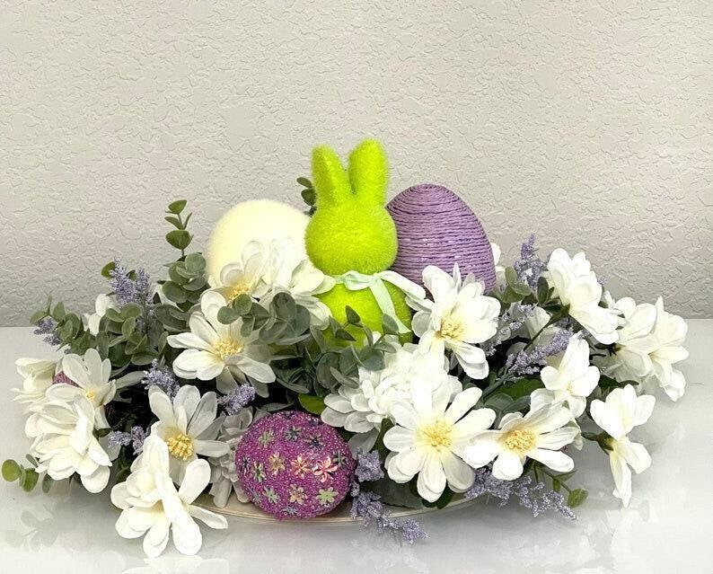 Floral Easter Centerpiece, Spring Home Decor