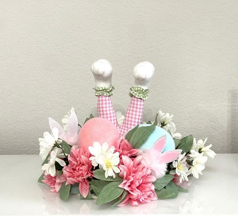Easter Floral Centerpiece, Bunny Home Decor
