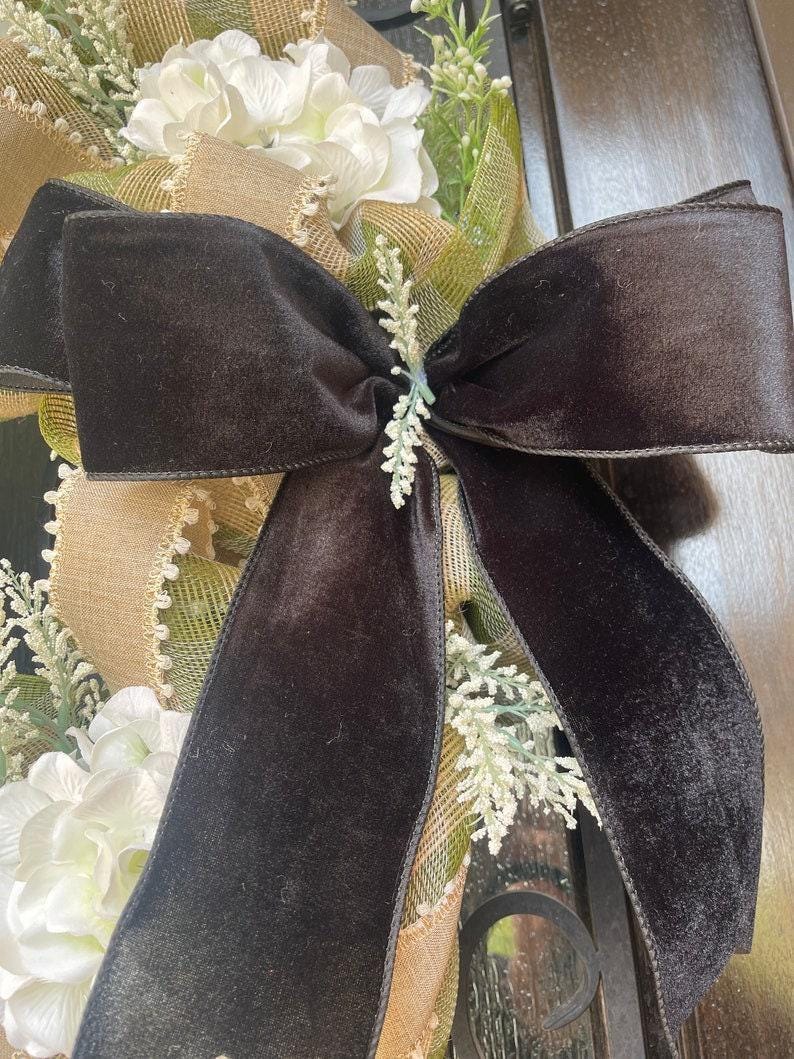 Farmhouse Style Wreath, Hydrangea Porch Decor