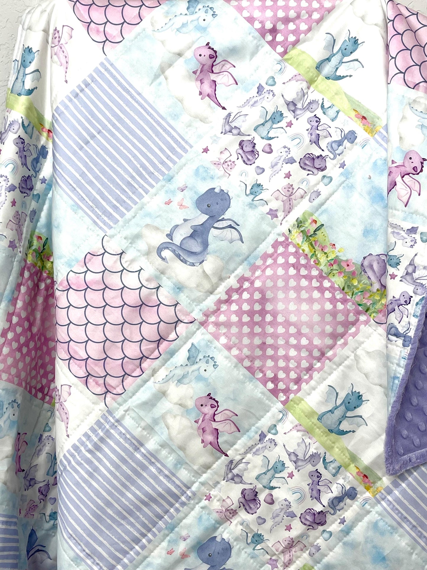 Dragons Crib Bedding, Purple Nursery Decor