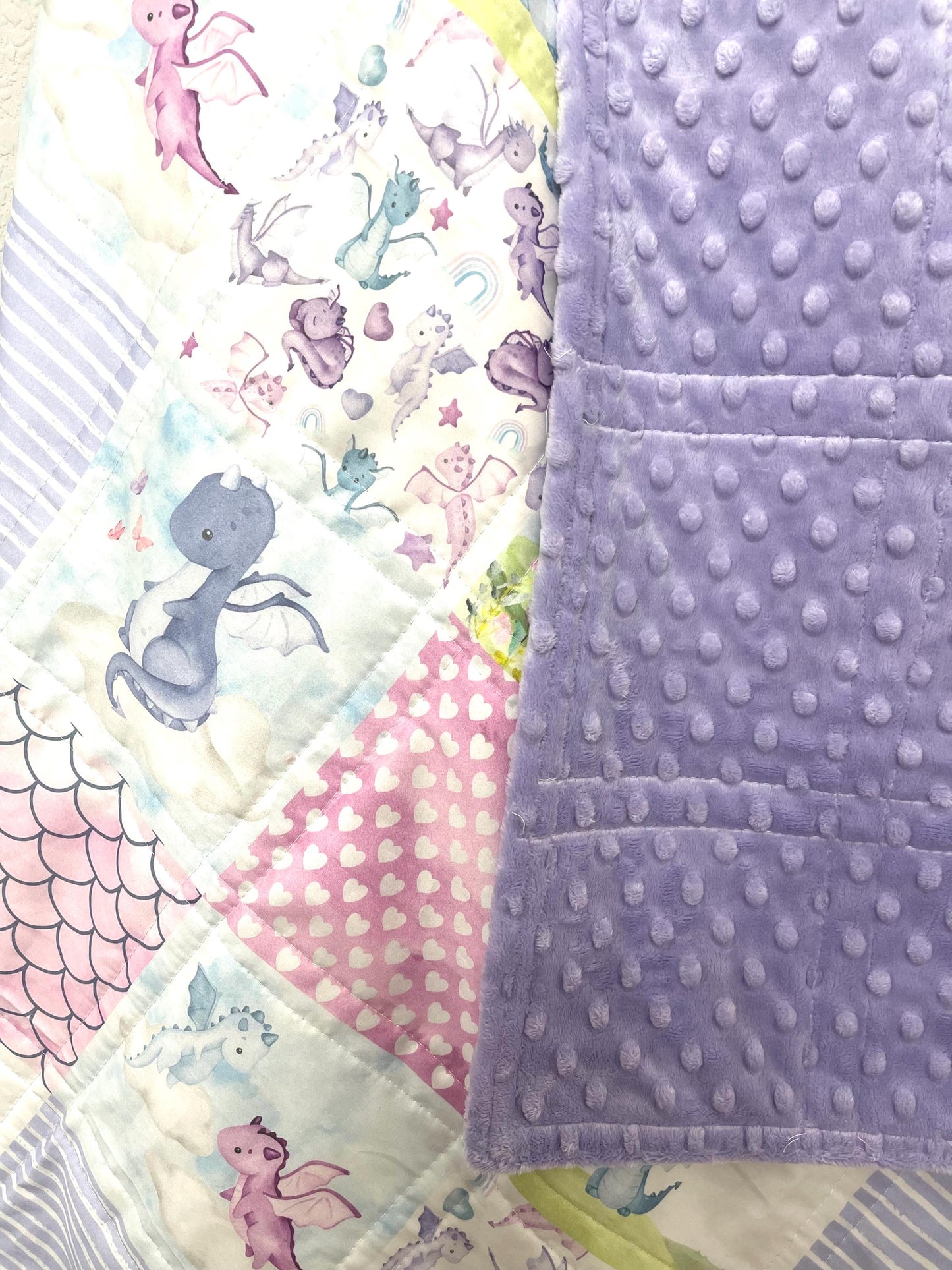 baby girl quilt, dragons theme nursery,handmade baby blanket, baby shower gift, nursery decor, crib bedding, handmade quilt