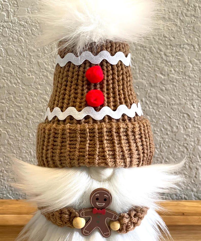Knit Christmas Gnomes, Holiday Tiered Tray Decor