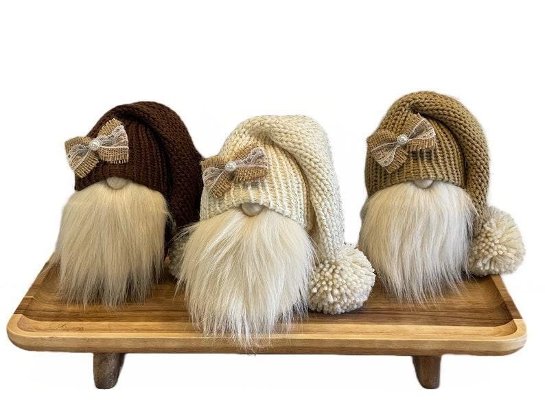 Handmade Farmhouse Gnome, Tiered Tray Decor