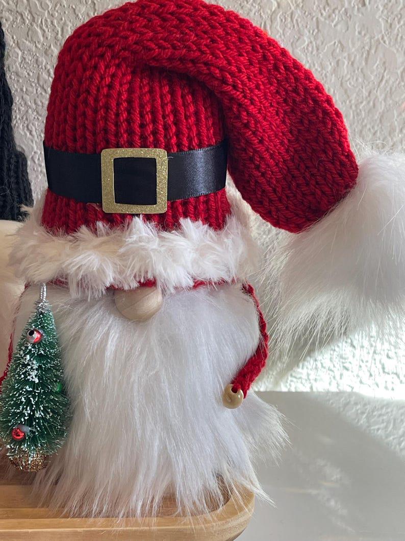 Knit Christmas Gnomes, Holiday Tiered Tray Decor