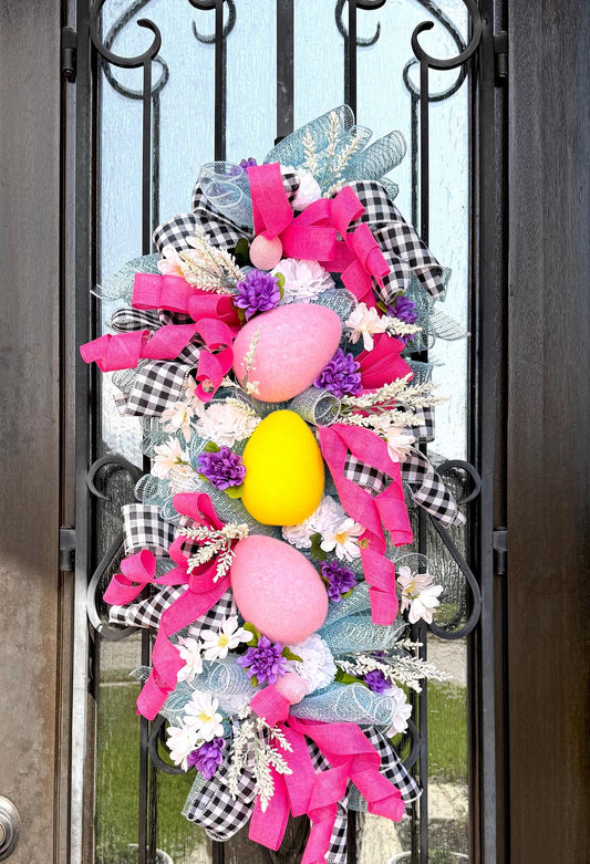 Easter Egg Door Swag, Spring Holiday Decor
