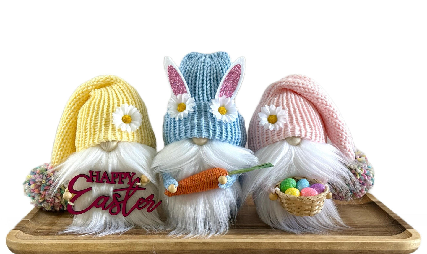 Easter Gnome, Spring Home Decorations, Tiered Tray Decor