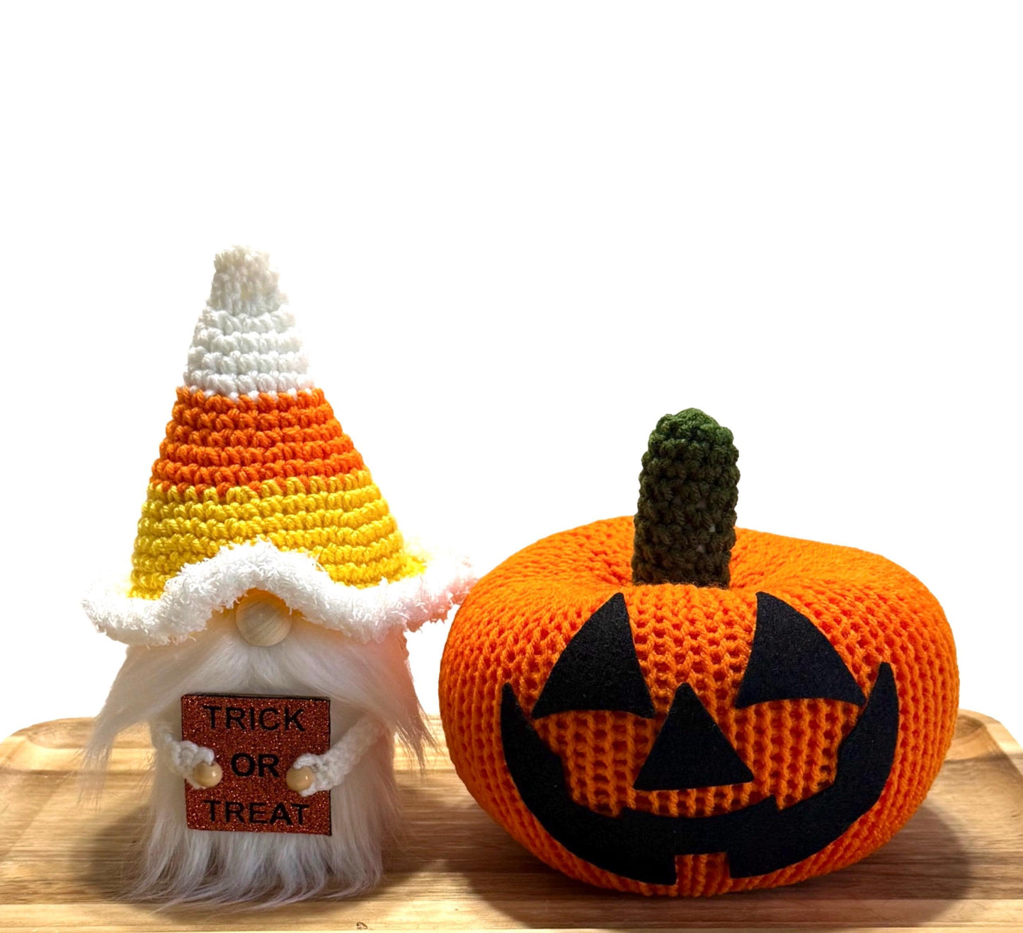 halloween gnome, candy corn, jack-o-lantern pumpkin, spooky gnome, home decorations, three tier tray decor, holiday home decor