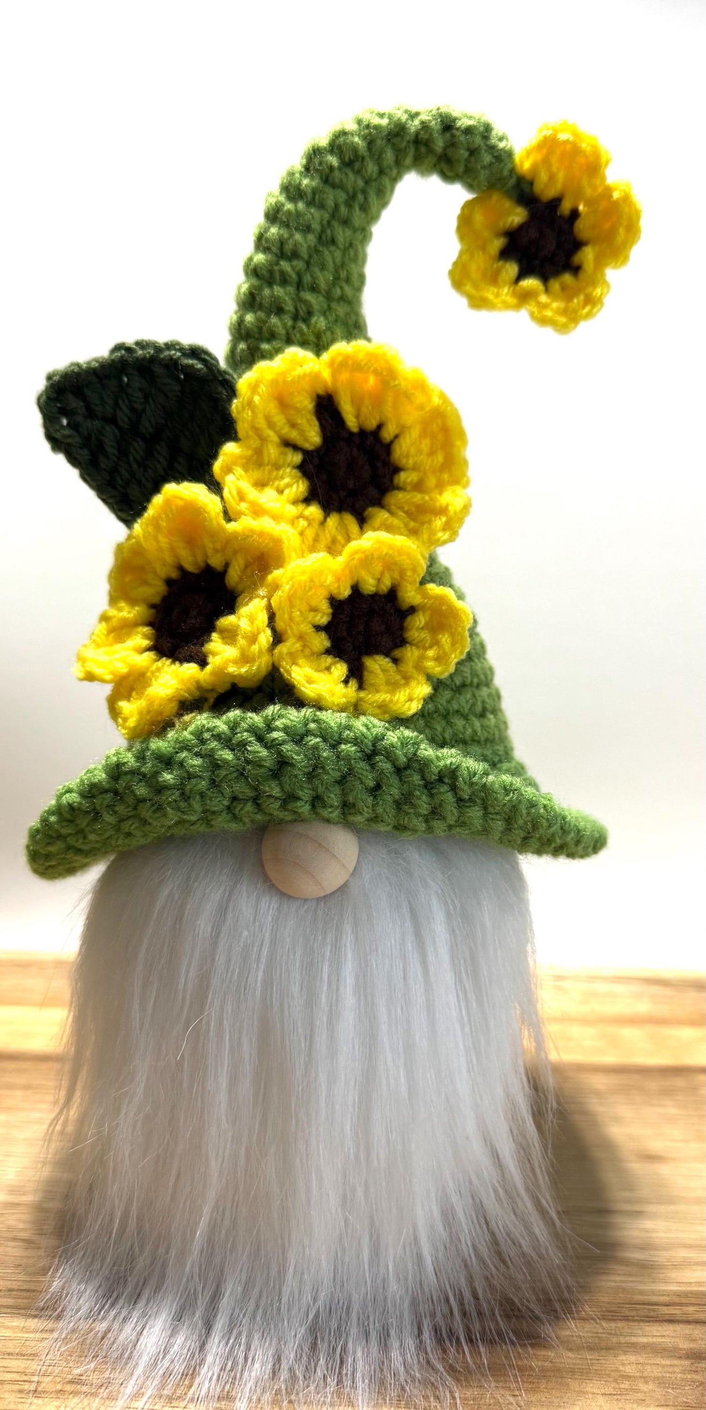 Sunflower Knit Gnome, Fall Home Decorations,  Floral Tiered Tray Decor