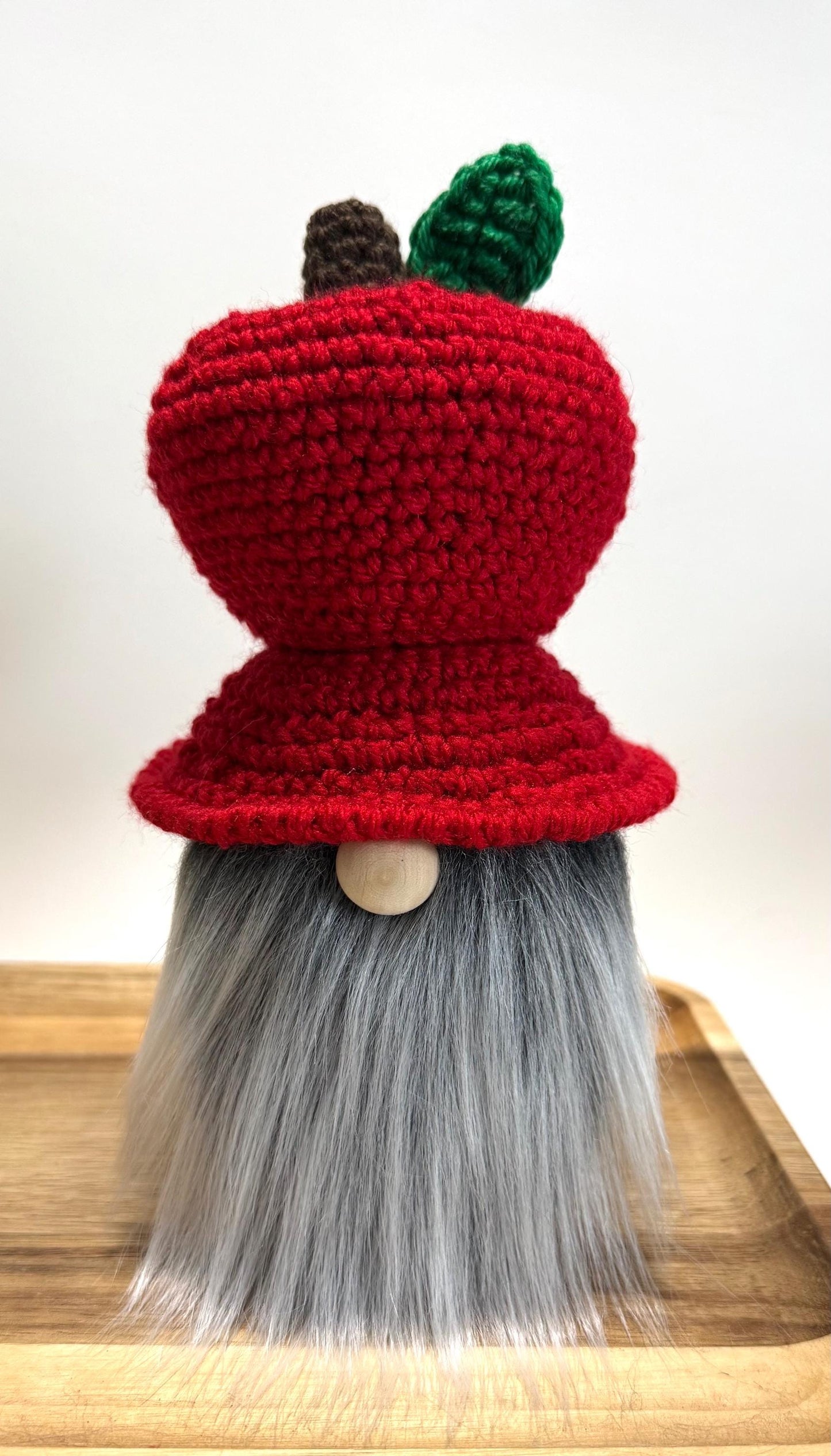 Handmade Apple Gnome, Farmhouse Tiered Tray Decor