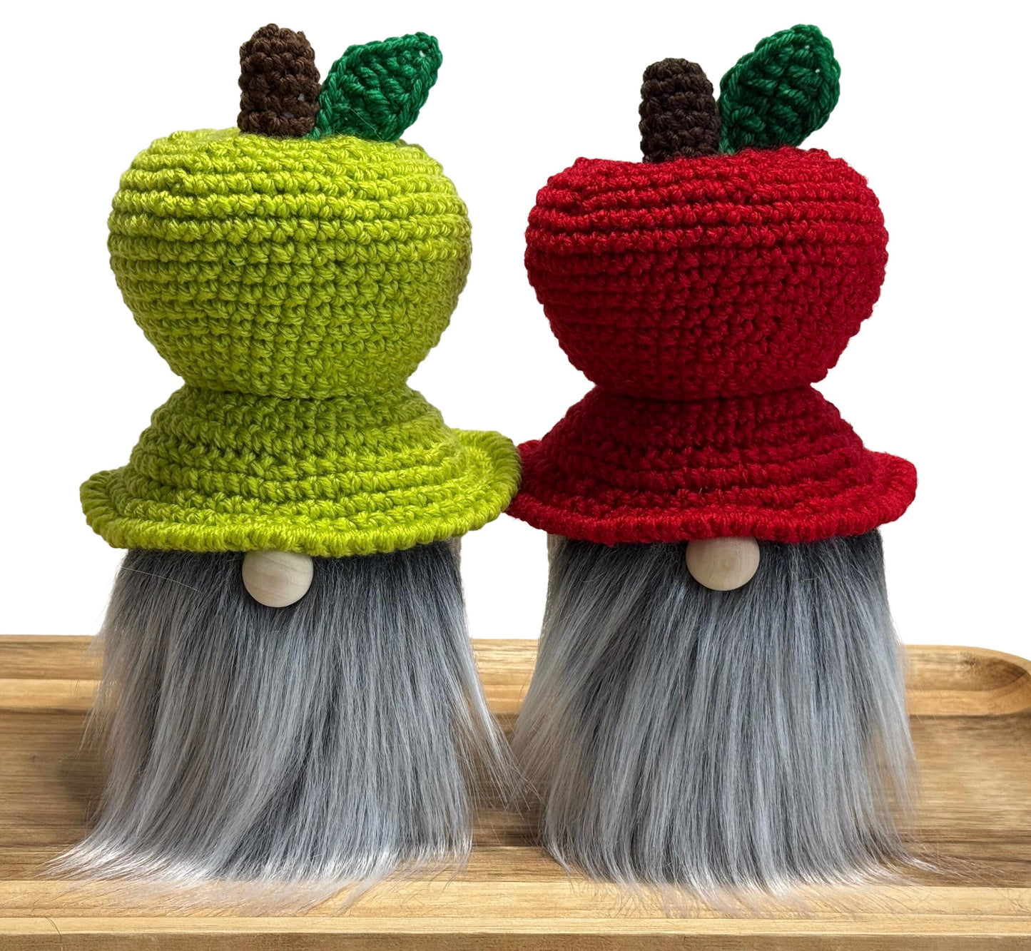 Handmade Apple Gnome, Farmhouse Tiered Tray Decor