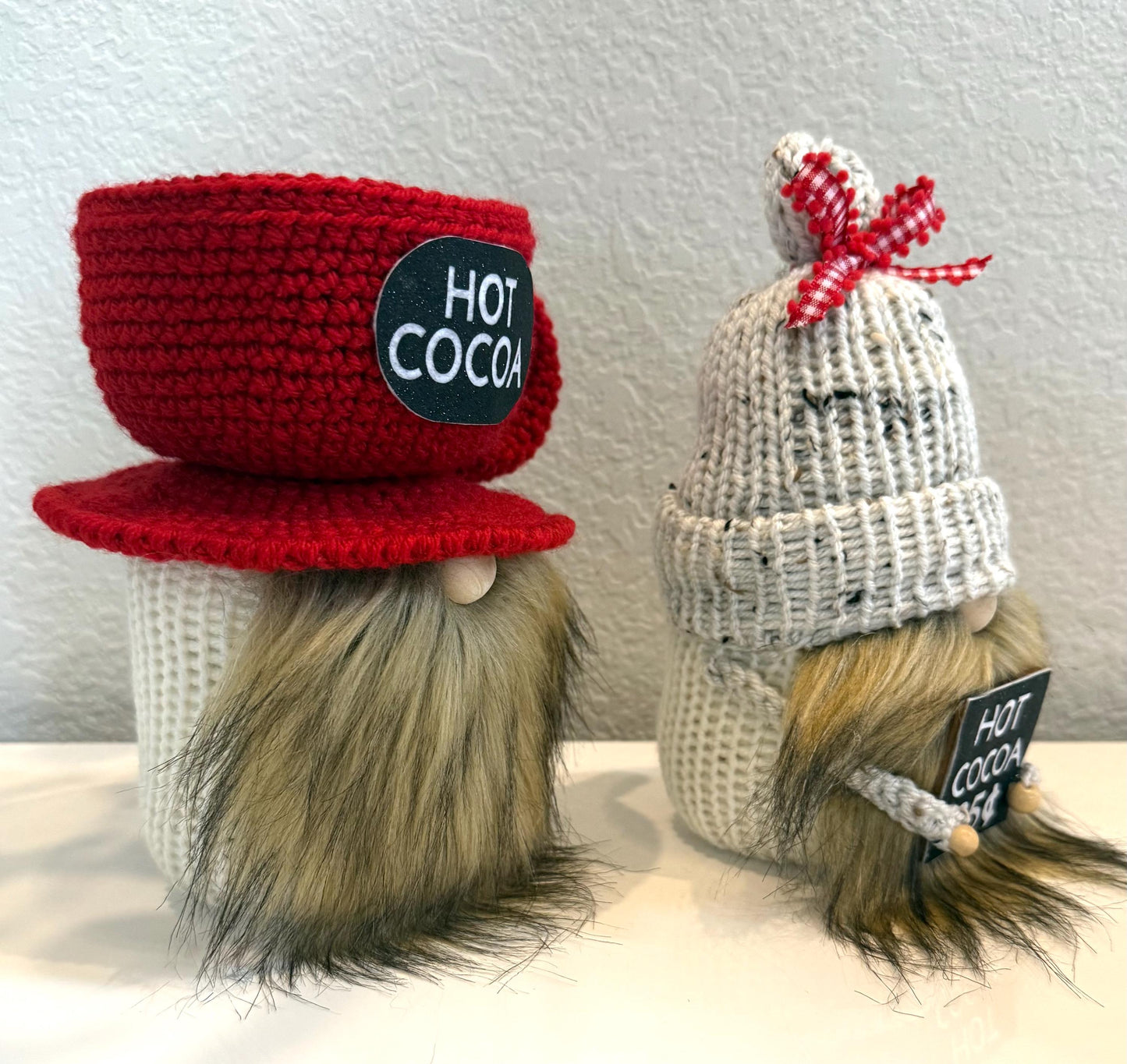 Christmas Hot Cocoa Gnome, Holiday Tiered Tray Decor