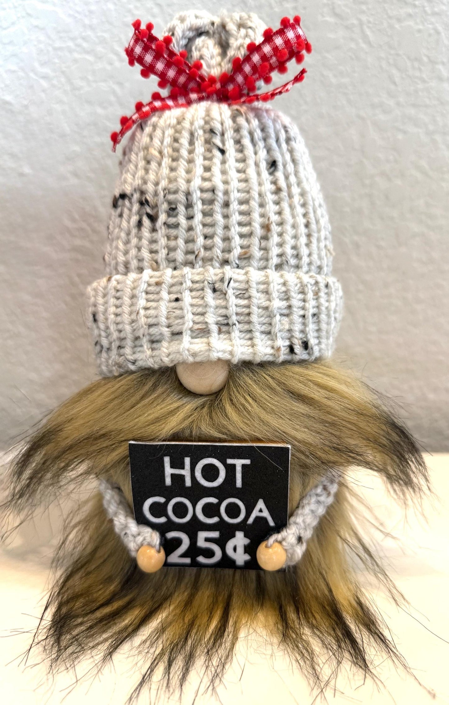 Christmas Hot Cocoa Gnome, Holiday Tiered Tray Decor