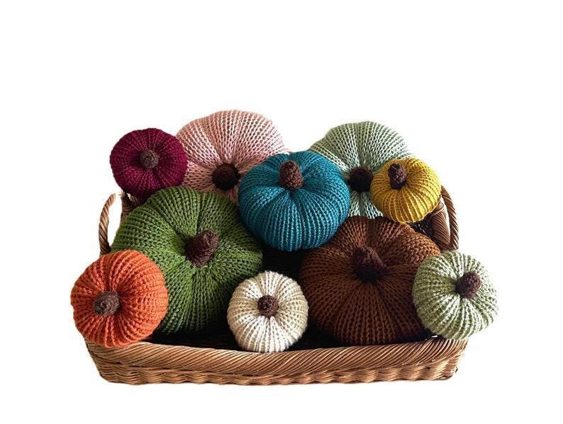 Knit Pumpkin, Knit Pumpkins, Fall Decor, Soft Pumpkins, Thanksgiving Deco, Harvest Decor, Halloween Decor