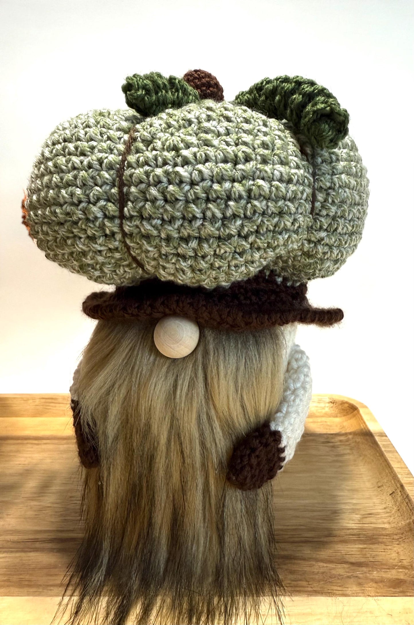 Pumpkin Hat Fall Gnome, Handmade Tiered Decor
