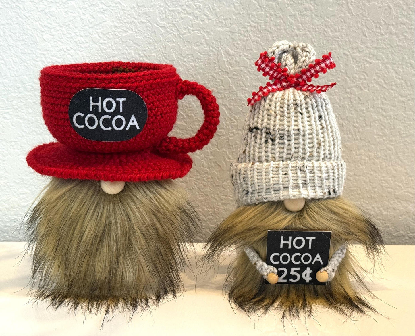 Christmas Hot Cocoa Gnome, Holiday Tiered Tray Decor