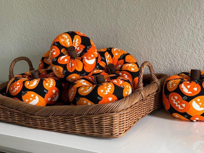 Handmade Flannel Pumpkins |  Fall Home Decor | Farmhouse Autumn Decor | Halloween Pumpkin Decor