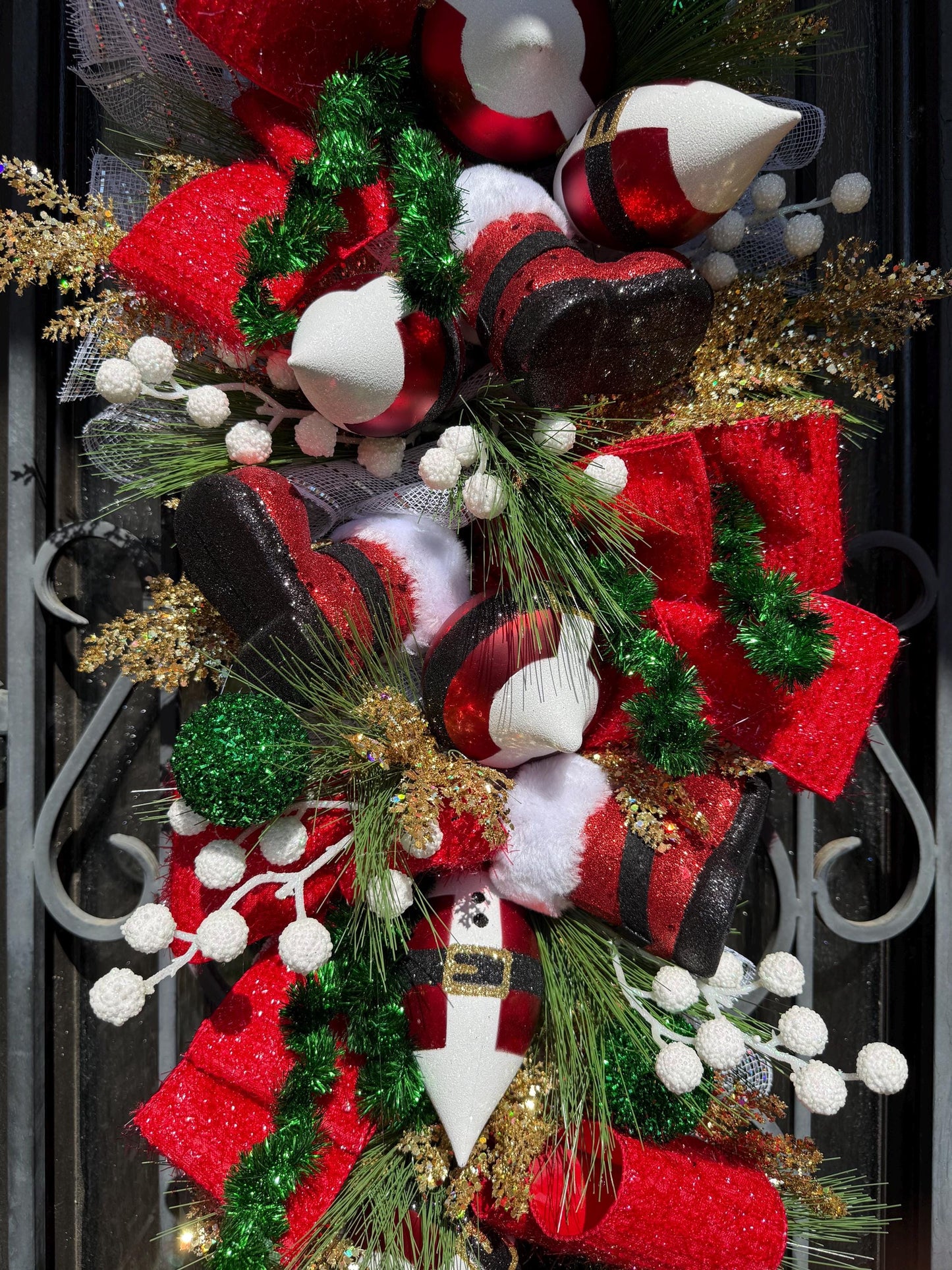 Traditional Christmas Swag, Holiday Porch Decor (32” Long)