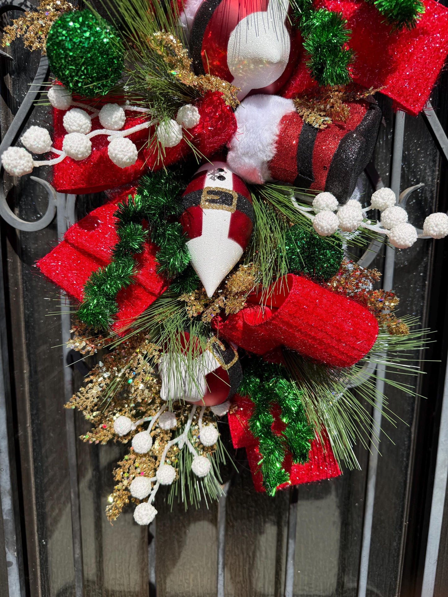 Traditional Christmas Swag, Holiday Porch Decor (32” Long)