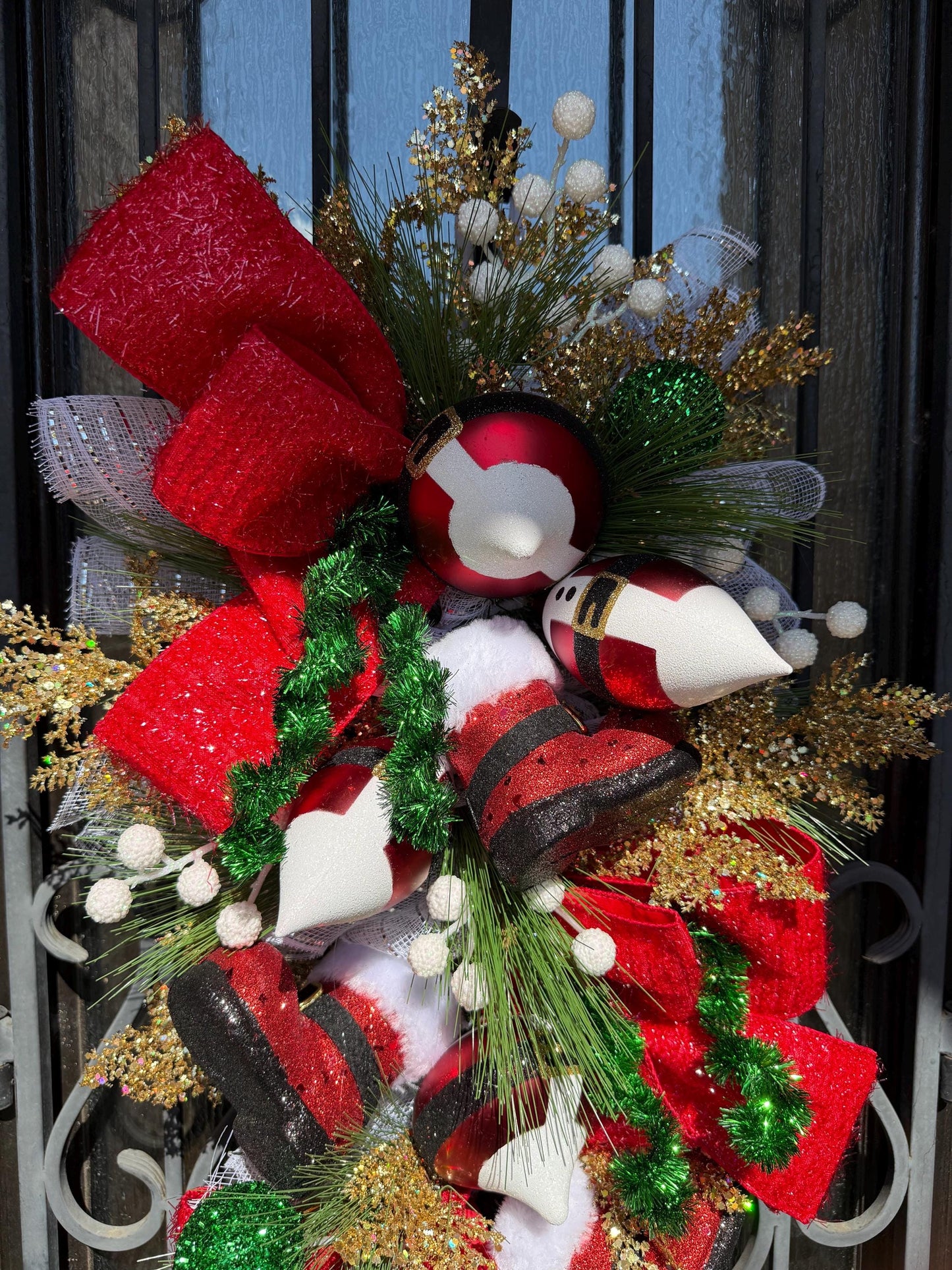 Traditional Christmas Swag, Holiday Porch Decor (32” Long)
