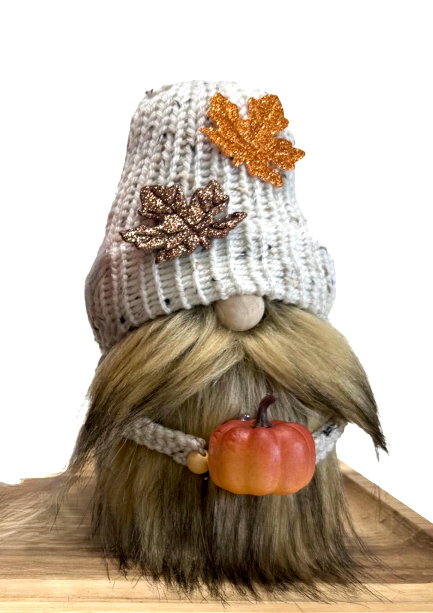Knit Fall Gnome, Pumpkin Decor, Farmhouse Tiered Tray Decor