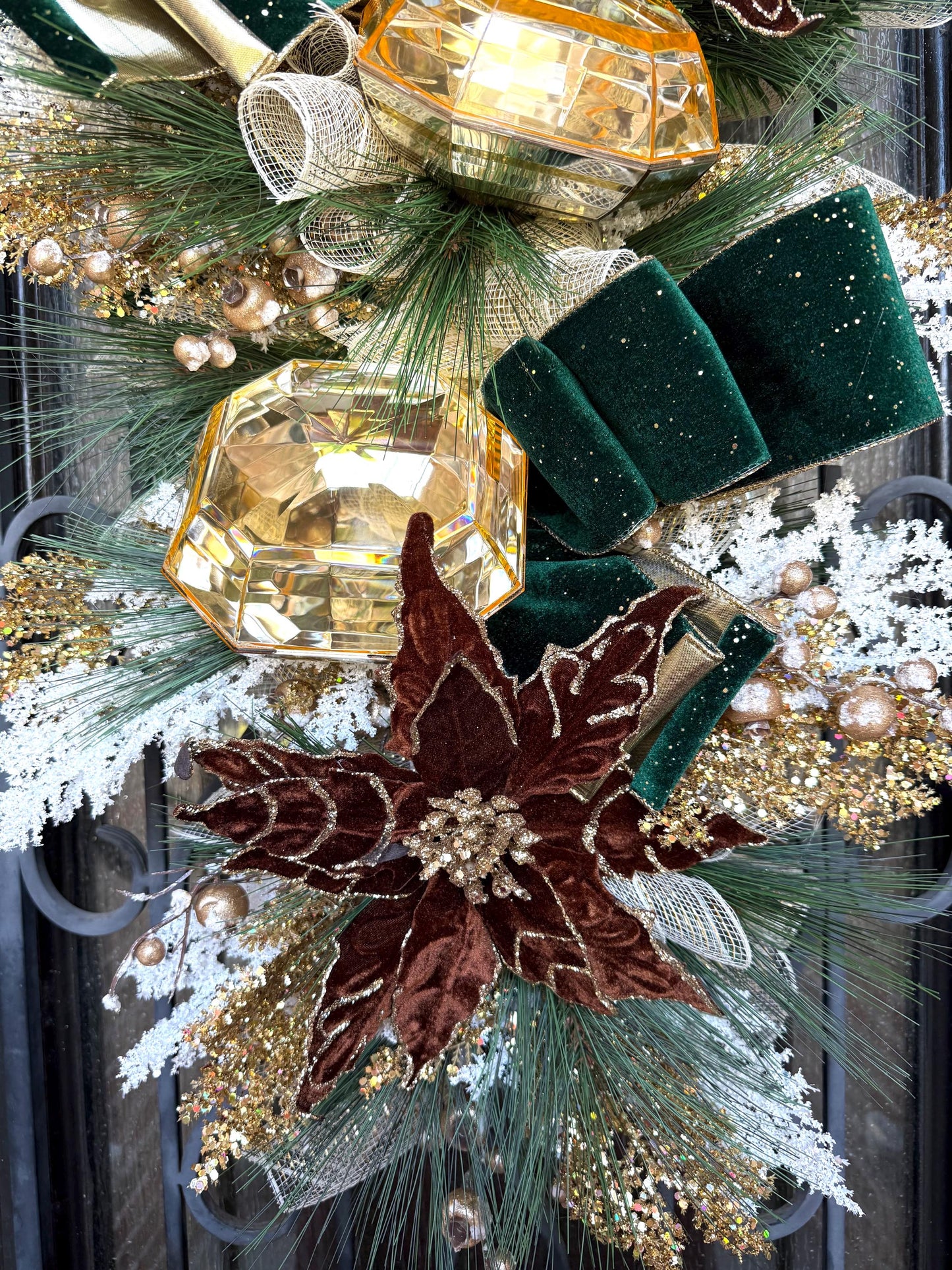 Christmas Swag Wreath, Holiday Porch Decoration