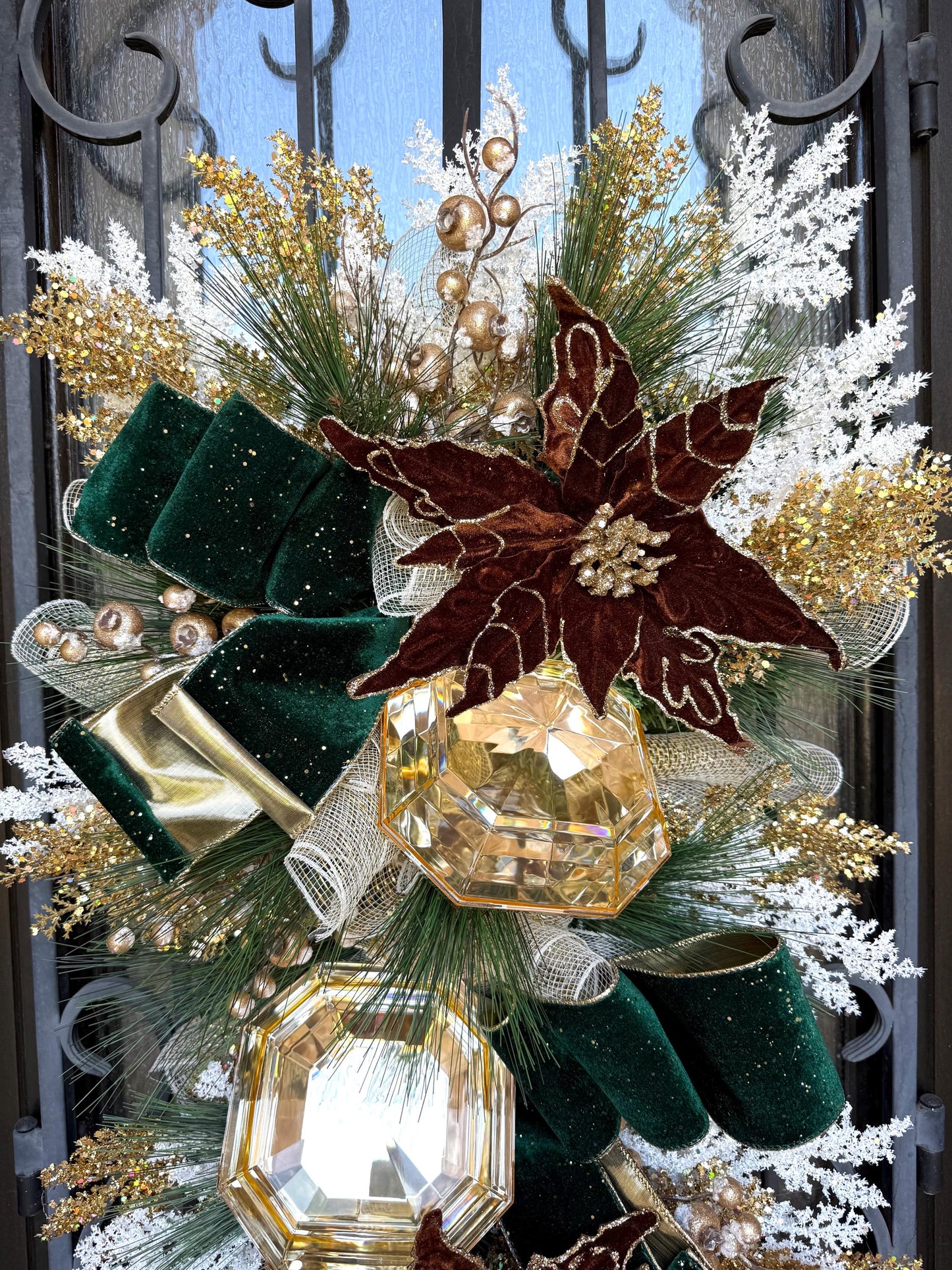 Christmas Swag Wreath, Holiday Porch Decoration