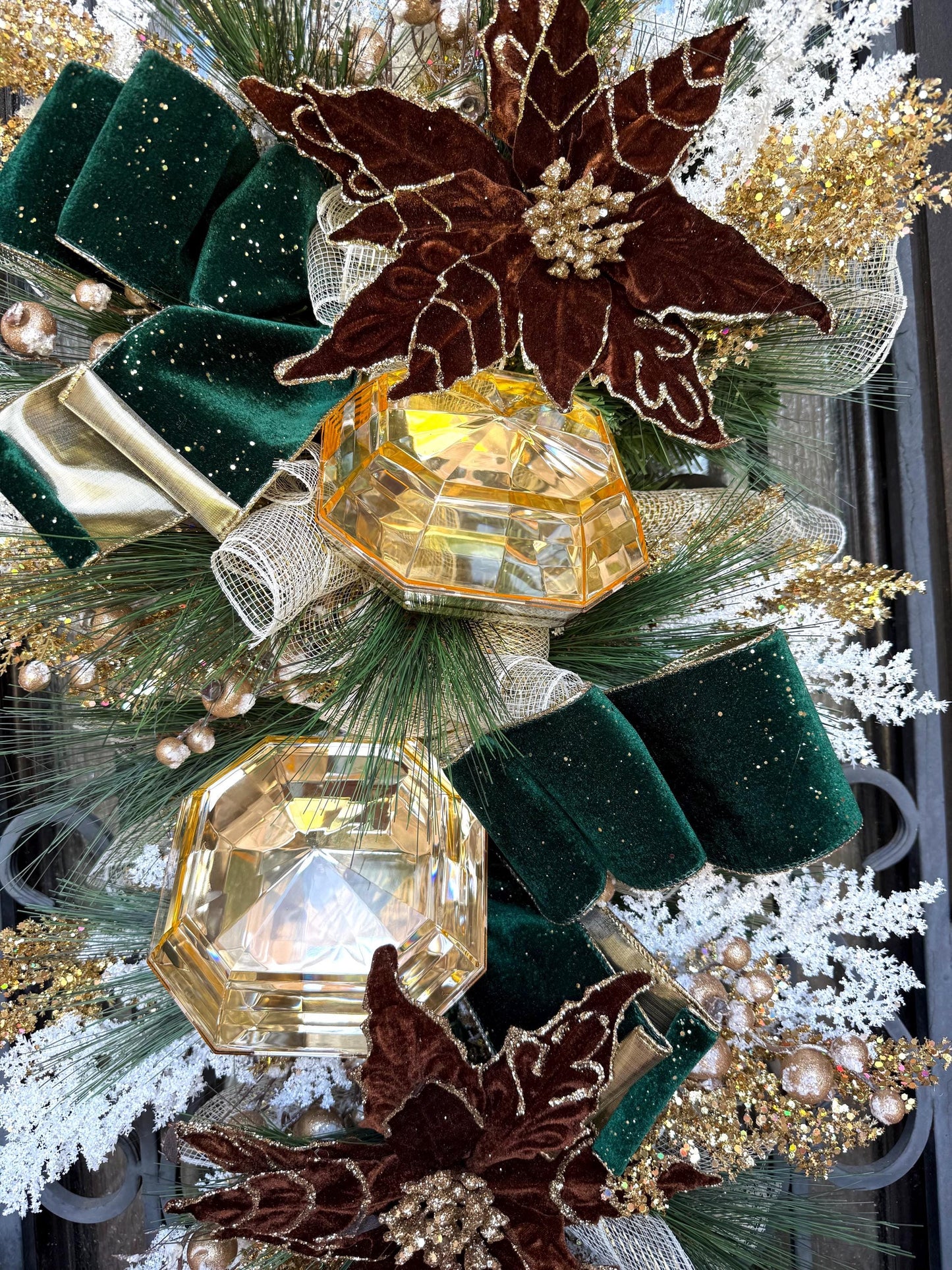 Christmas Swag Wreath, Holiday Porch Decoration