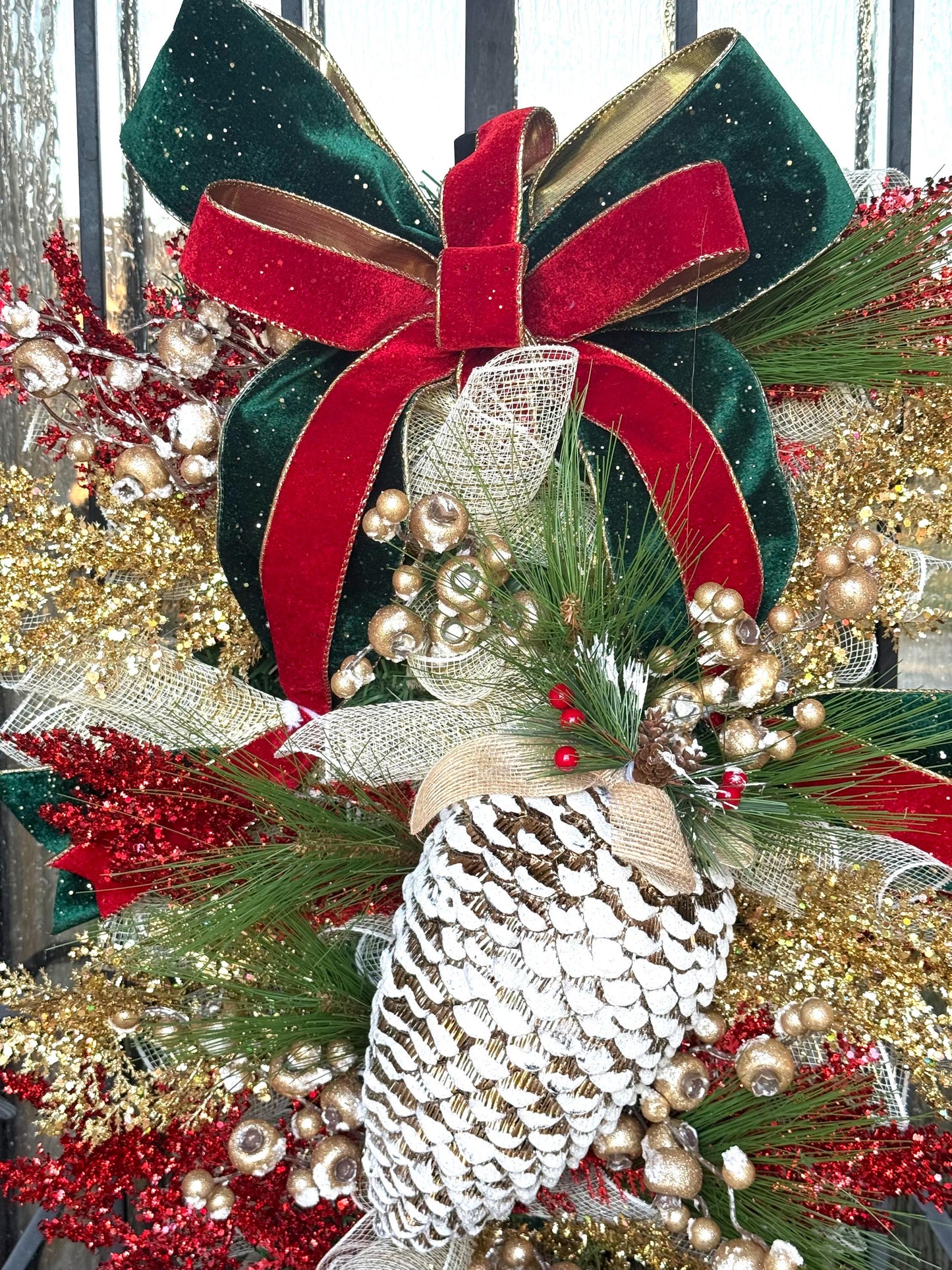 Holiday Swag Wreath, Christmas Porch Decor