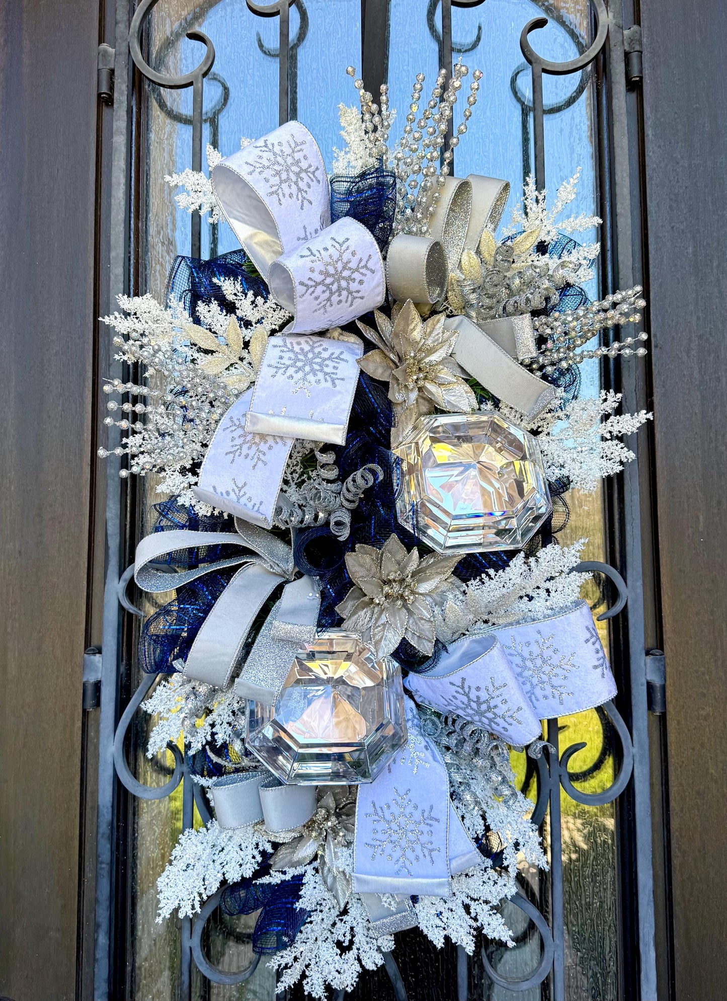 X-Large Christmas Swag Wreath, Holiday Porch Decor