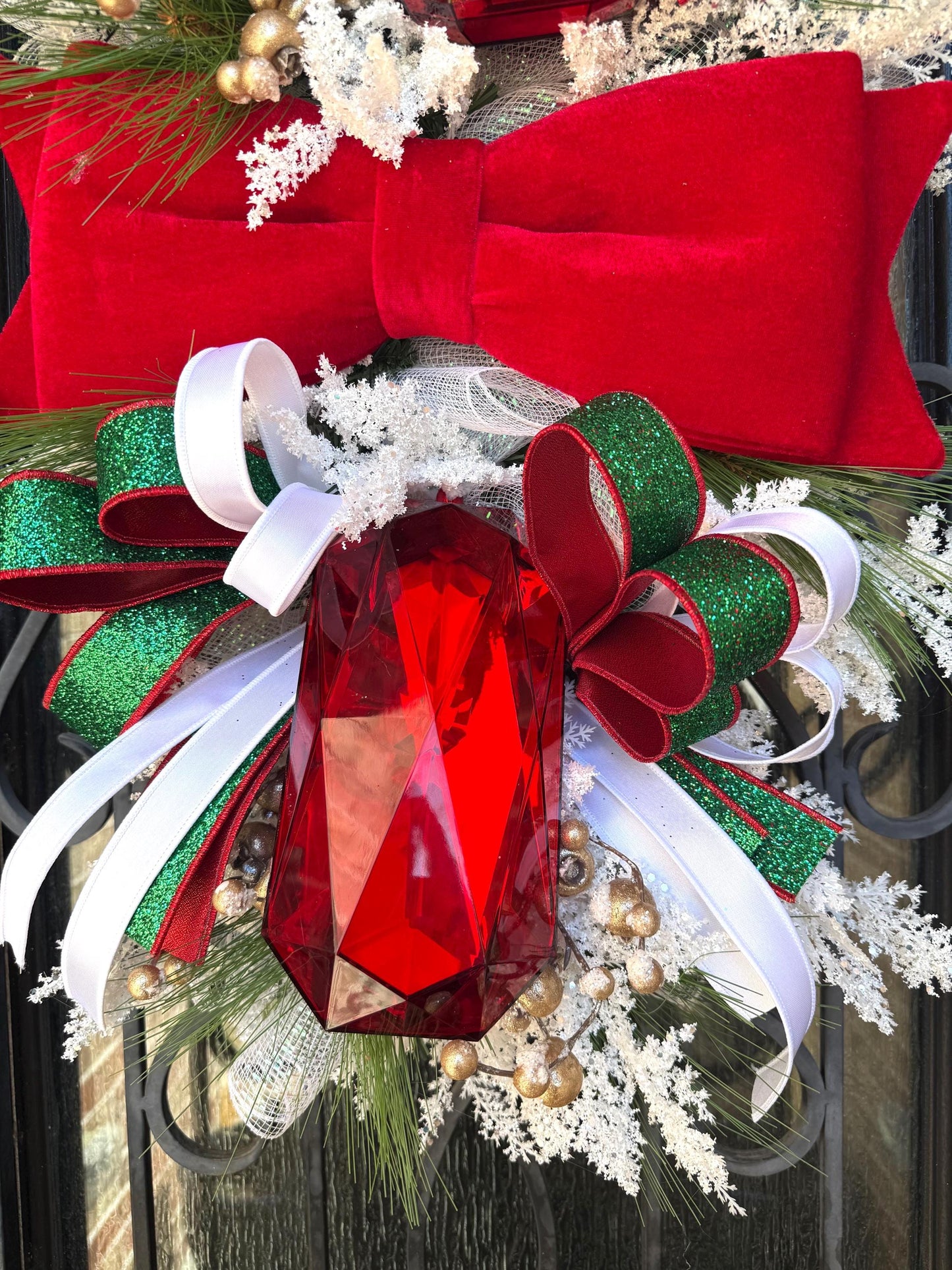 Christmas Swag Wreath, Holiday Porch Decor