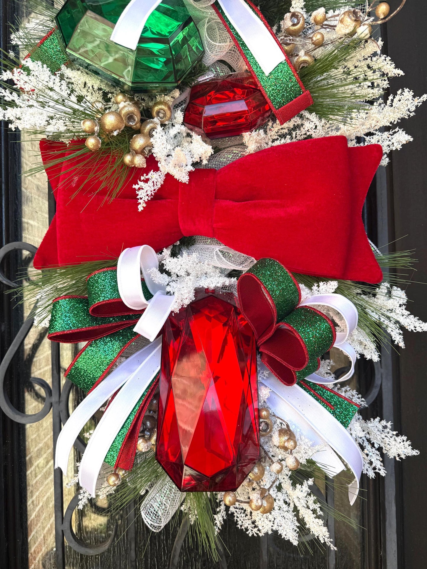 Christmas Swag Wreath, Holiday Porch Decor
