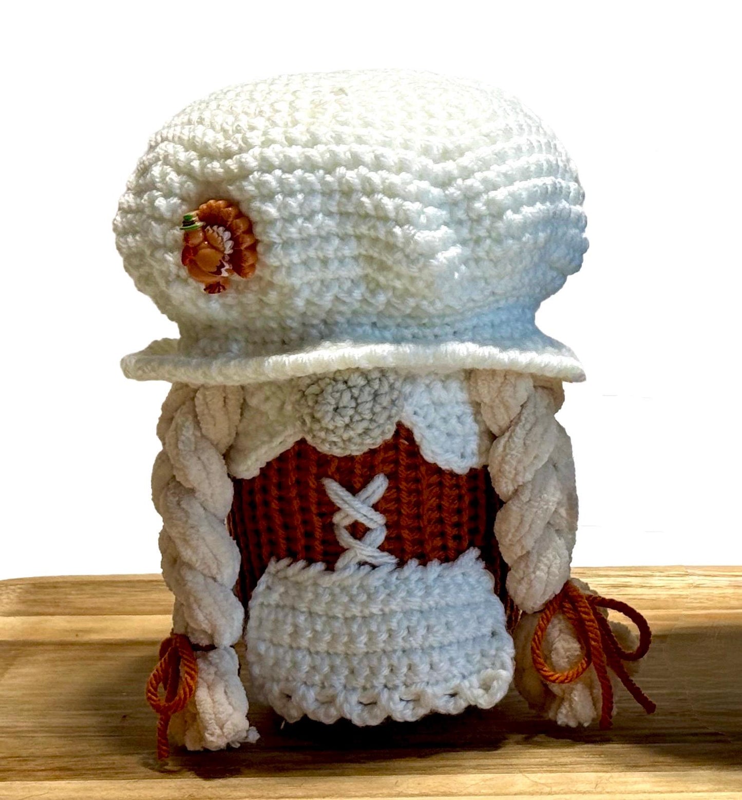 Thanksgiving Pilgrim Gnome: Knit Fall Harvest Decor