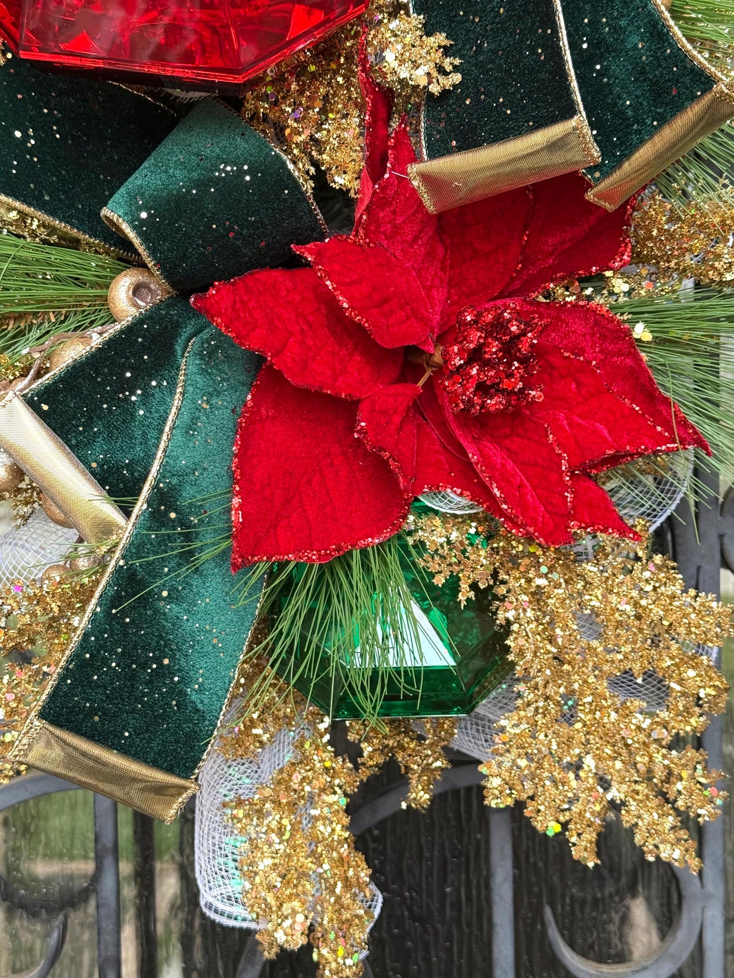 Christmas Swag Wreath, Holiday Porch Decor