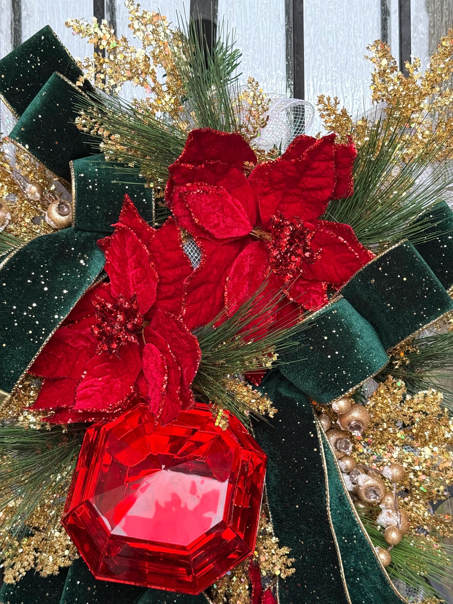 Christmas Swag Wreath, Holiday Porch Decor