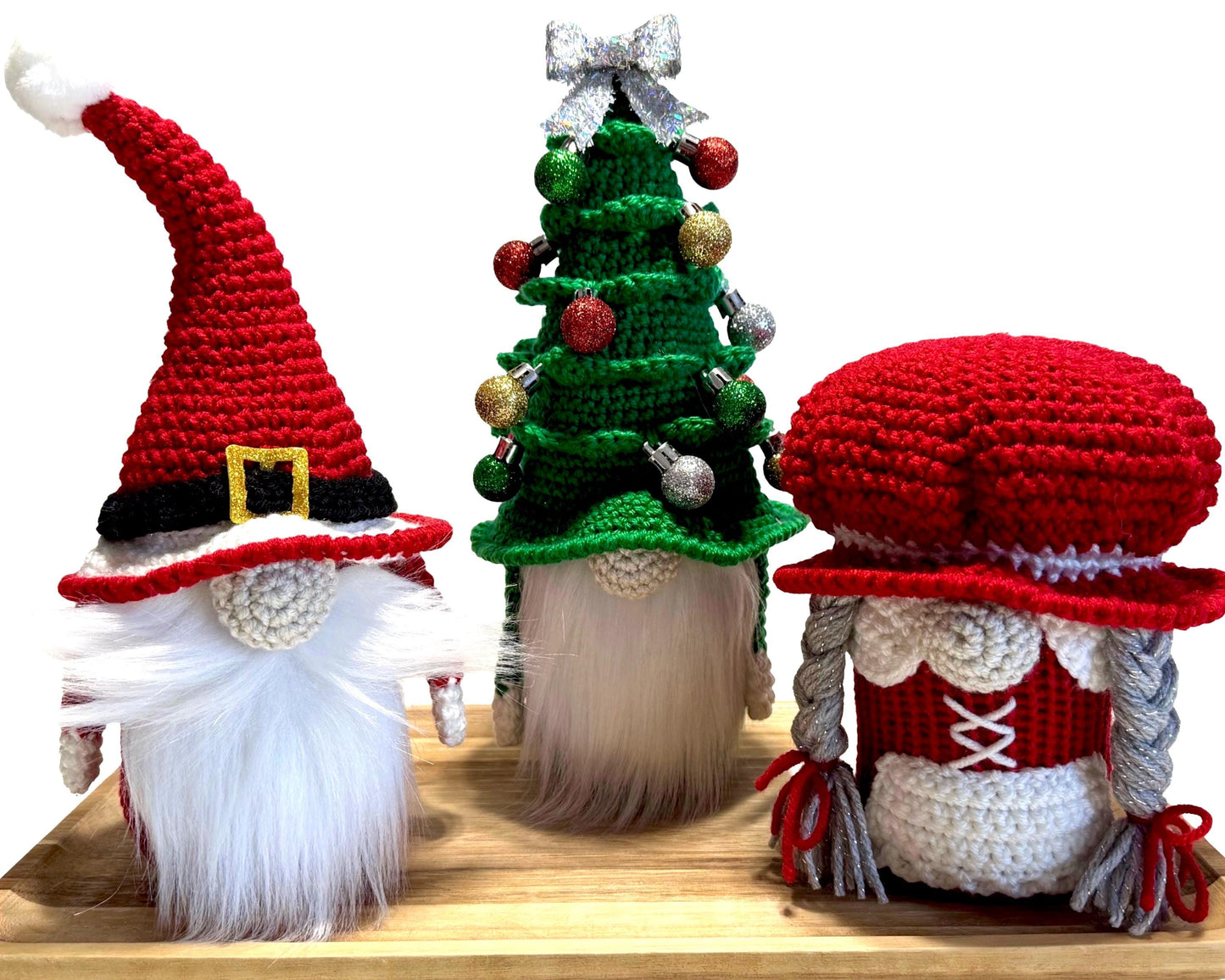 Christmas Knit Gnomes, Holiday Decor, Farmhouse Style