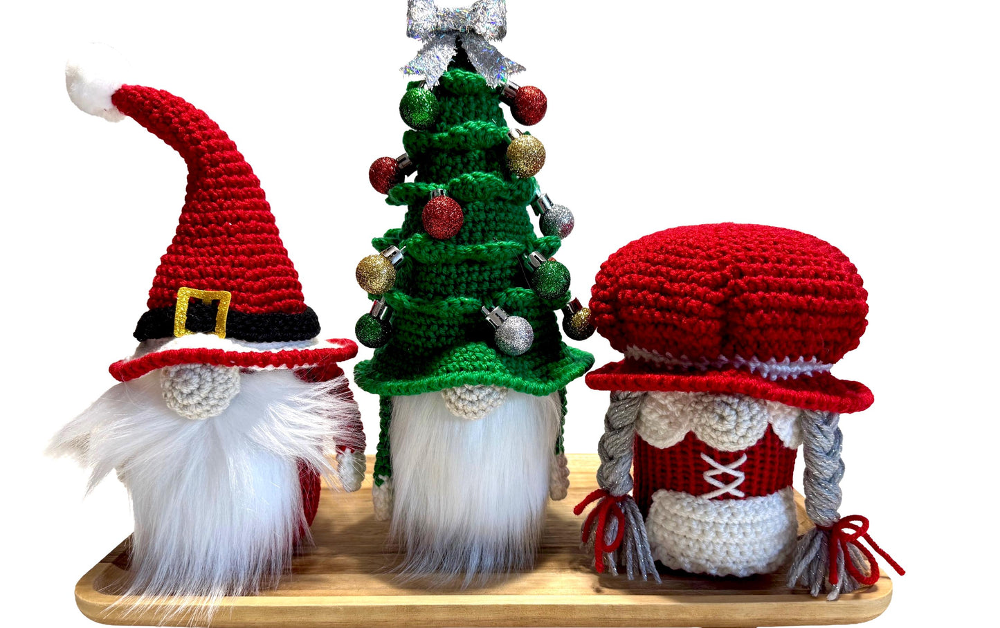 Christmas Knit Gnomes, Holiday Decor, Farmhouse Style