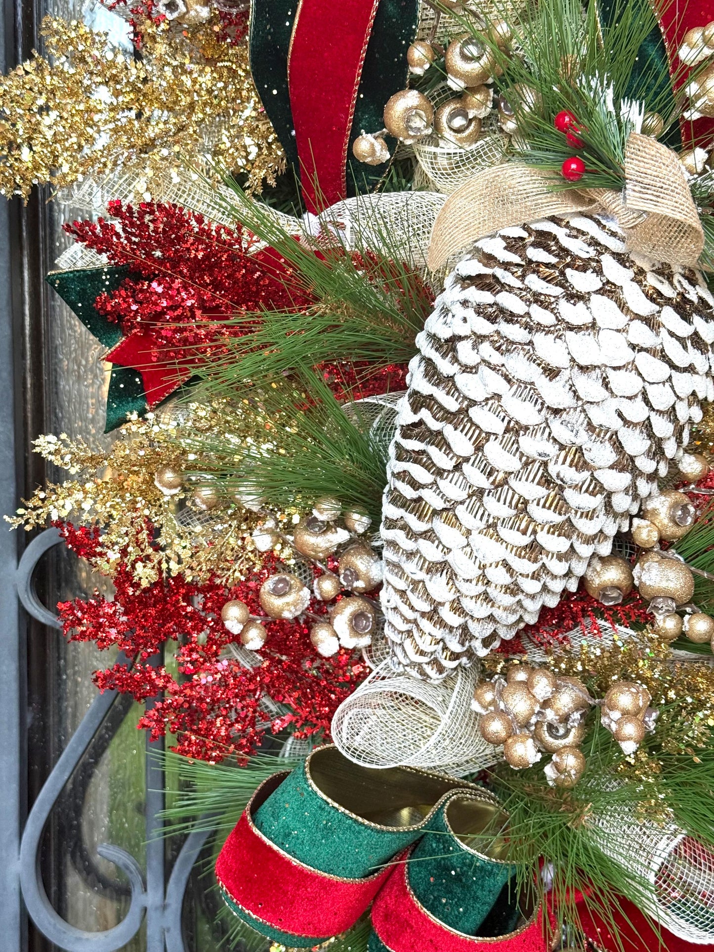 Holiday Swag Wreath, Christmas Porch Decor