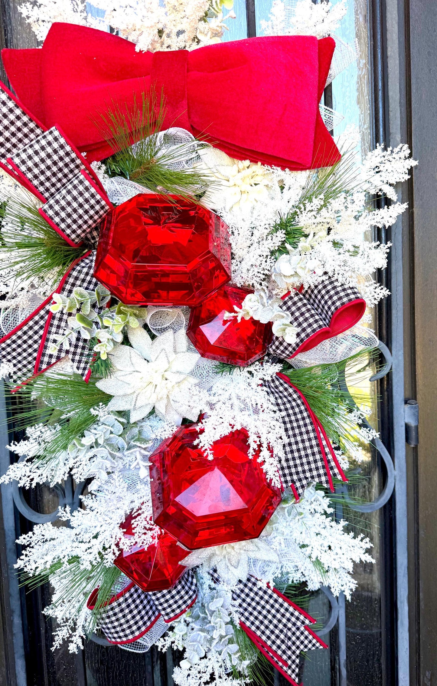 Christmas Swag Wreath, Holiday Porch Decoration
