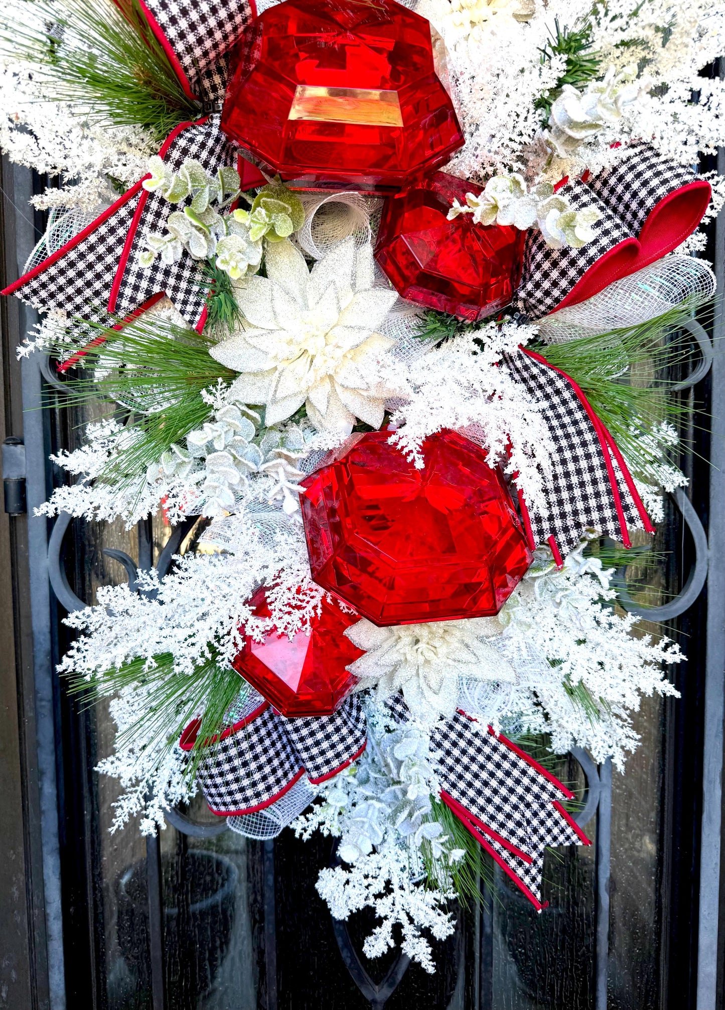 Christmas Swag Wreath, Holiday Porch Decoration